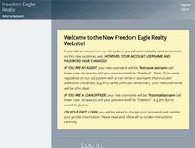 Tablet Screenshot of freedomeaglerealty.com